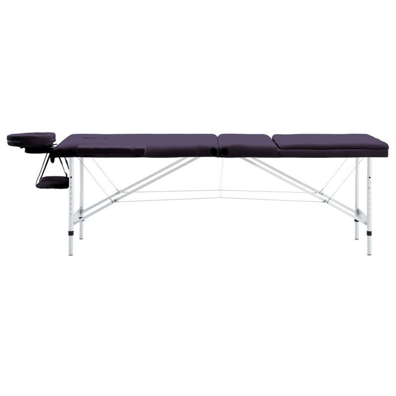 Load image into Gallery viewer, VidaXL Massagetafel inklapbaar 3 zones aluminum paars