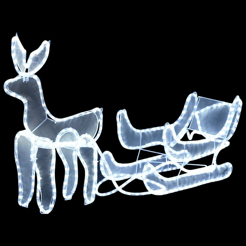 Load image into Gallery viewer, Vidaxl kerstverlichting rendier en slee met mesh 432 led's