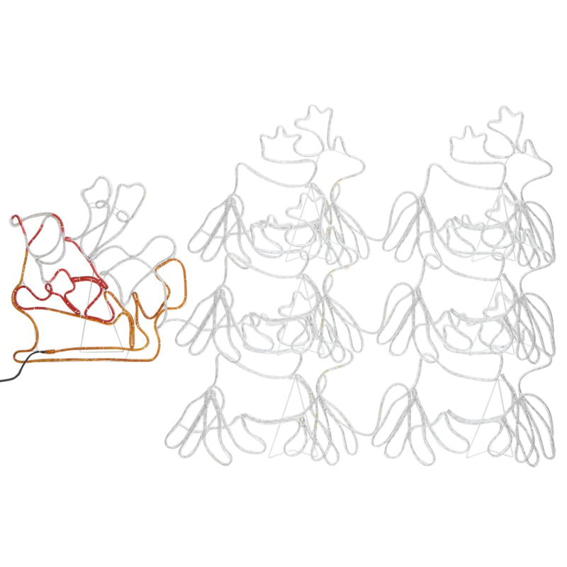 Load image into Gallery viewer, VidaXL Kerstverlichting 6 rendieren en slee 2160 LED's XXL 7 m