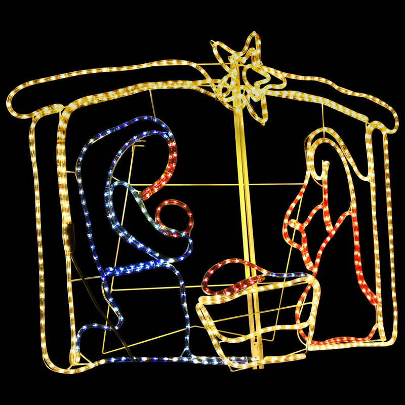 Load image into Gallery viewer, Vidaxl kerstdecoratie kerststal 240 led's 116x41x87 cm