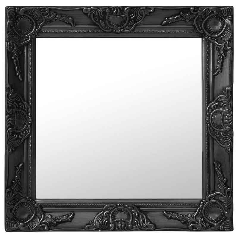Load image into Gallery viewer, Vidaxl wandspiegel barok stijl 50x50 cm zwart