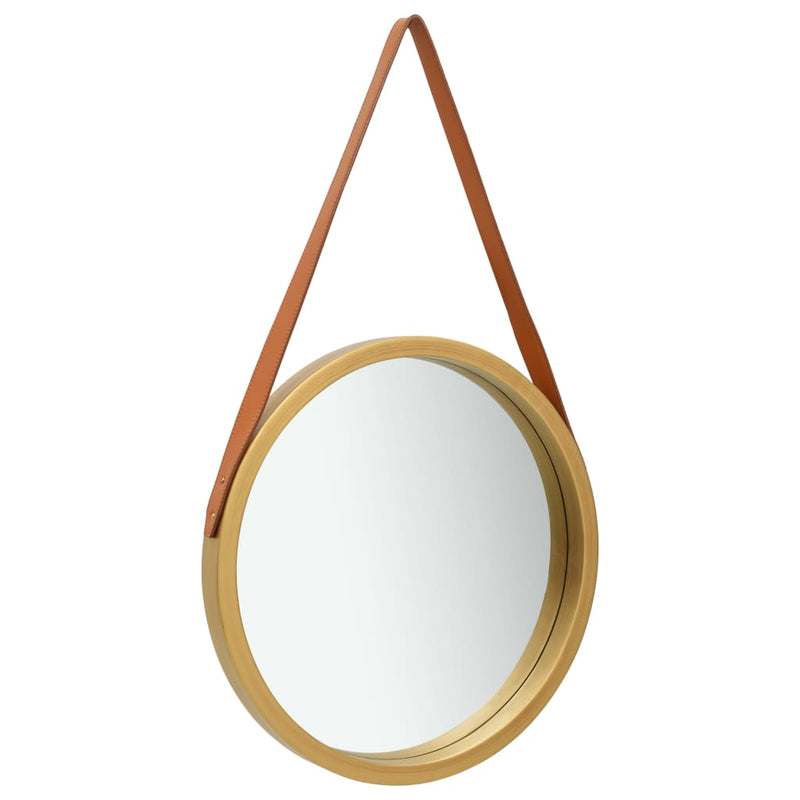 Load image into Gallery viewer, Vidaxl wandspiegel met band 40 cm goudkleurig