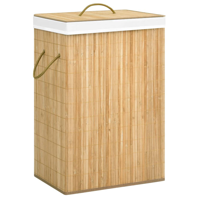 Load image into Gallery viewer, Vidaxl wasmand met 2 vakken 72 l bamboe