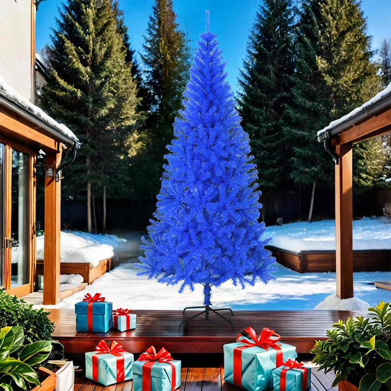 Load image into Gallery viewer, Vidaxl kunstkerstboom met standaard 210 cm pvc blauw