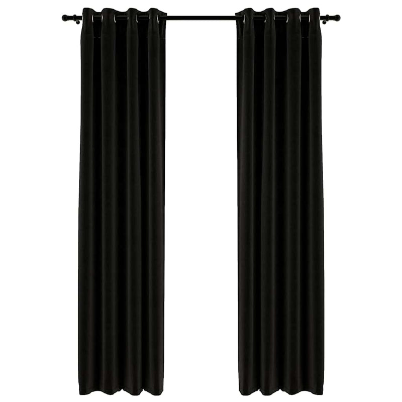 Load image into Gallery viewer, Vidaxl gordijnen linnen-look verduisterend 2 st 140x225 cm antraciet