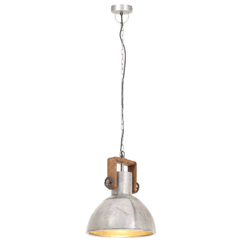 Load image into Gallery viewer, Vidaxl hanglamp industrieel rond 25 w e27 30 cm zilverkleurig
