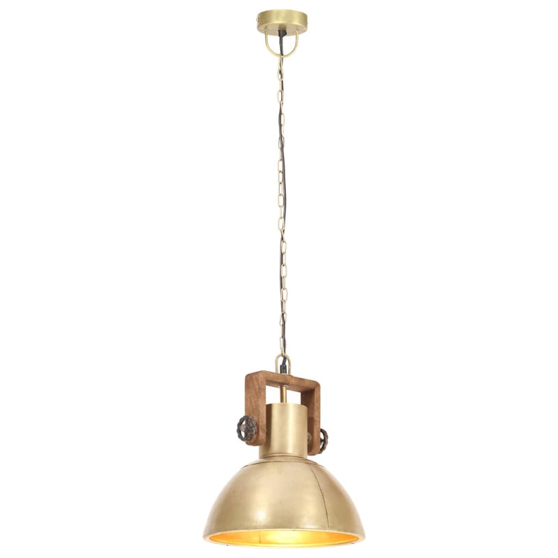 Load image into Gallery viewer, Vidaxl hanglamp industrieel rond 25 w e27 30 cm messingkleurig