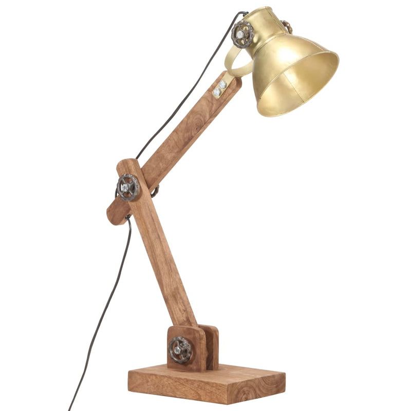 Load image into Gallery viewer, VidaXL Bureaulamp industrieel rond E27 58x18x90 cm messingkleurig
