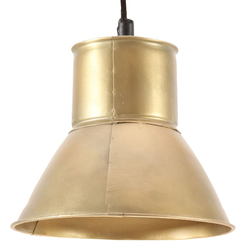 Load image into Gallery viewer, Vidaxl hanglamp rond 25 w e27 17 cm messingkleurig