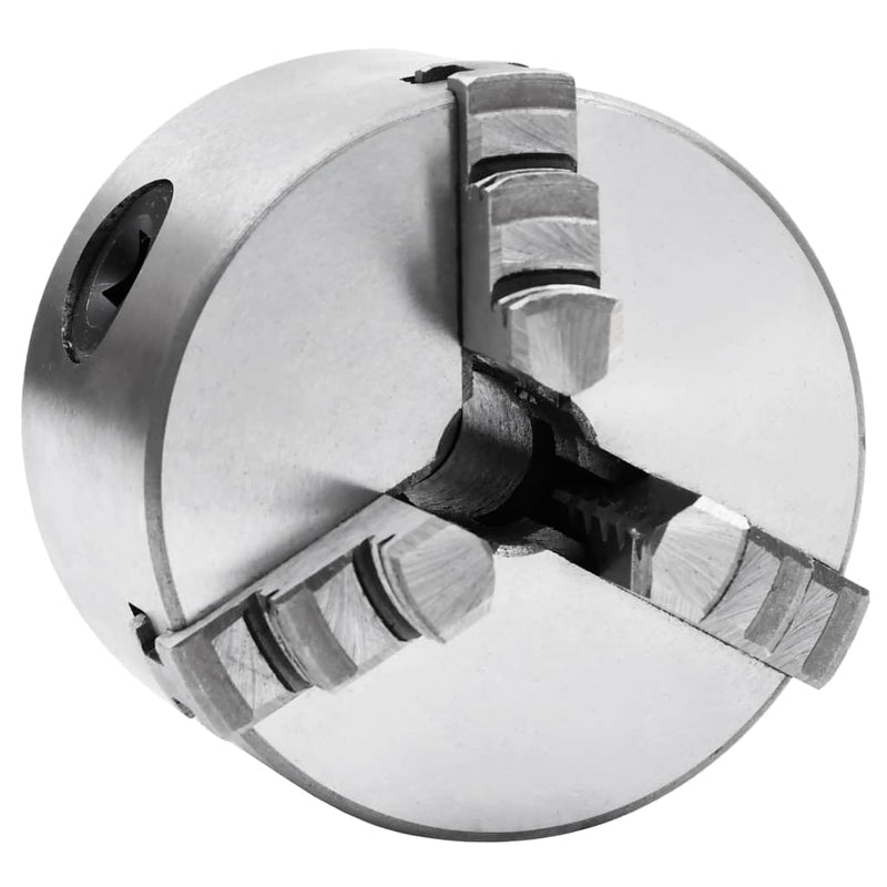 Load image into Gallery viewer, Vidaxl klauwplaat met 3 bekken zelfcentrerend 80 mm staal