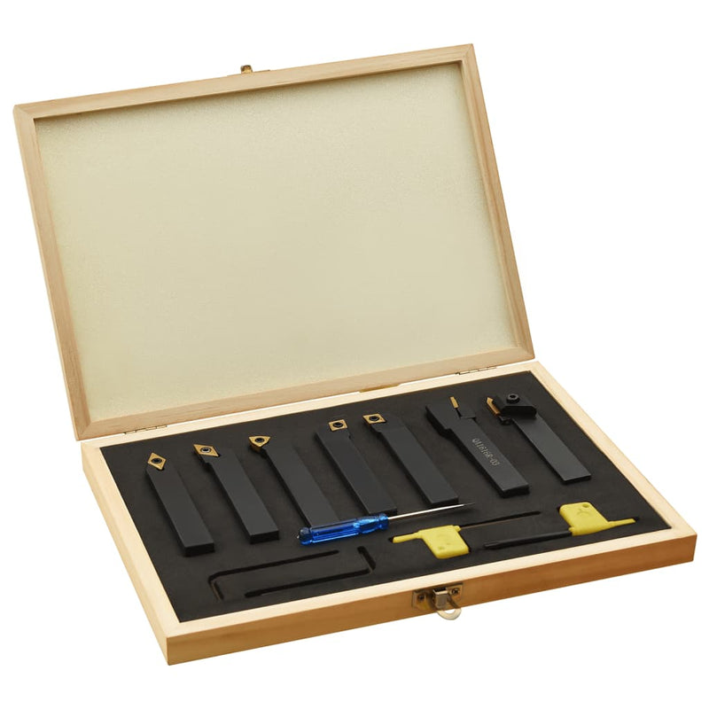 Load image into Gallery viewer, Vidaxl 12-delige draaigereedschapsset indexeerbaar 100 mm 16x16 mm