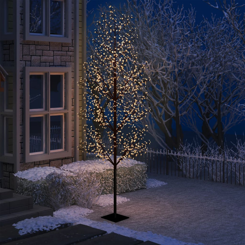 Load image into Gallery viewer, VidaXL Kerstboom 1200 LED's warmwit licht kersenbloesem 400 cm