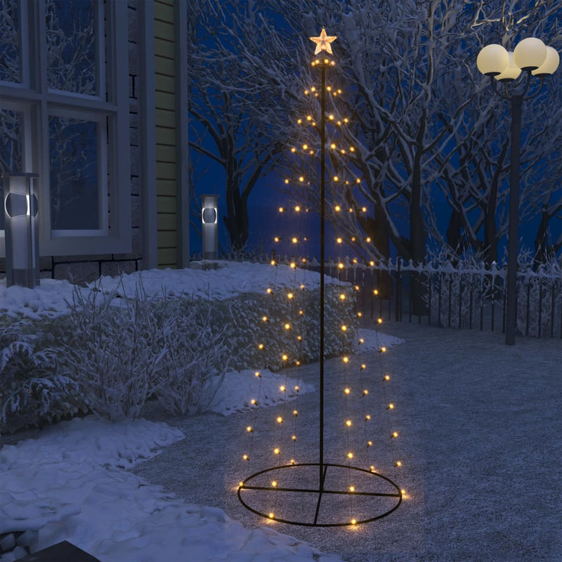Load image into Gallery viewer, VidaXL Kegelkerstboom 100 warmwitte LED's 70x180 cm