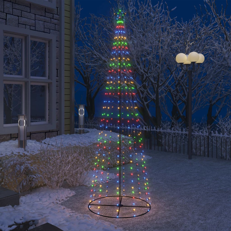 Load image into Gallery viewer, VidaXL Kegelkerstboom 330 meerkleurige LED's 100x300 cm