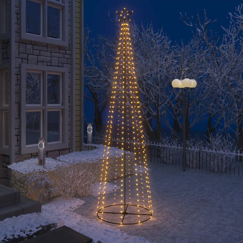 Load image into Gallery viewer, VidaXL Kegelkerstboom 400 warmwitte LED's 100x360 cm