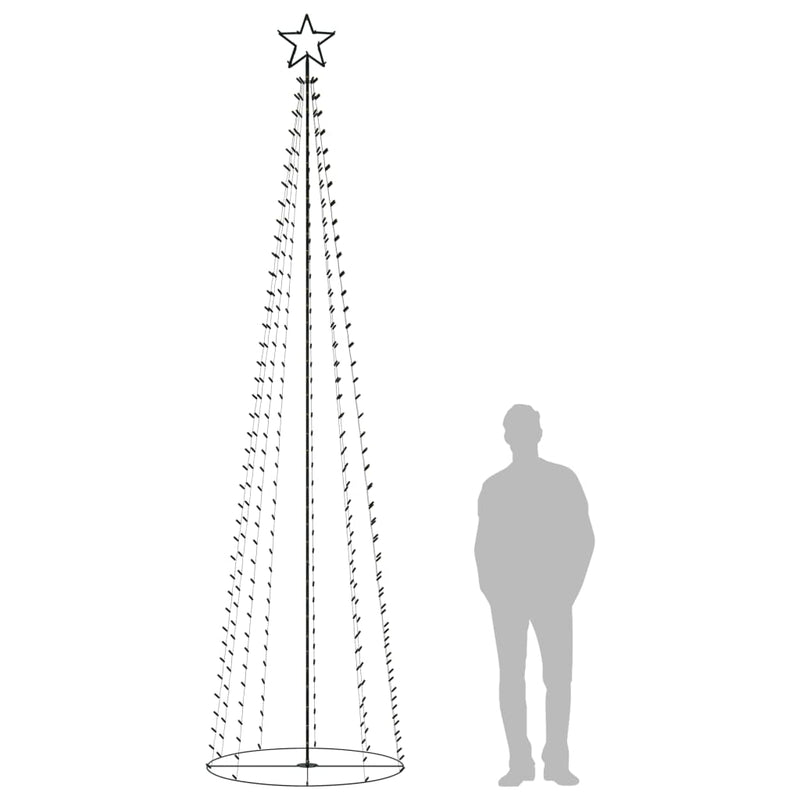 Load image into Gallery viewer, VidaXL Kegelkerstboom 400 meerkleurige LED's 100x360 cm