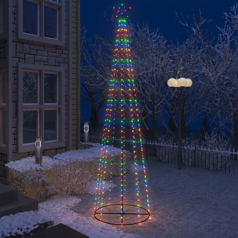 Load image into Gallery viewer, VidaXL Kegelkerstboom 400 meerkleurige LED's 100x360 cm