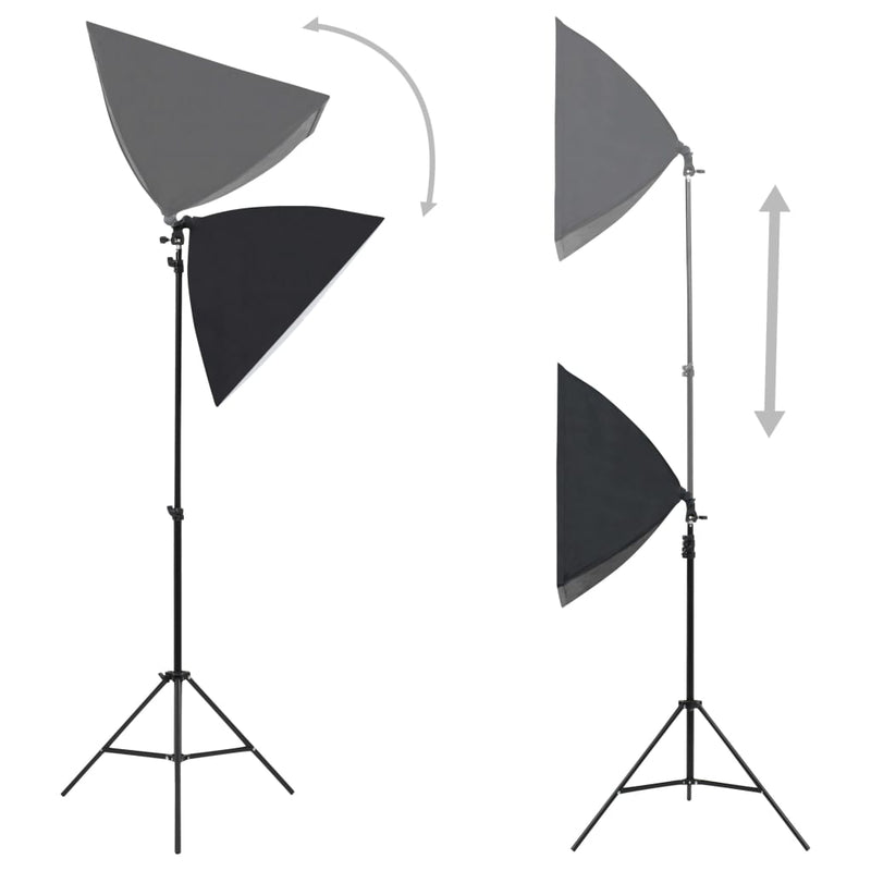 Load image into Gallery viewer, VidaXL Fotostudioset met softboxlampen en achtergrond