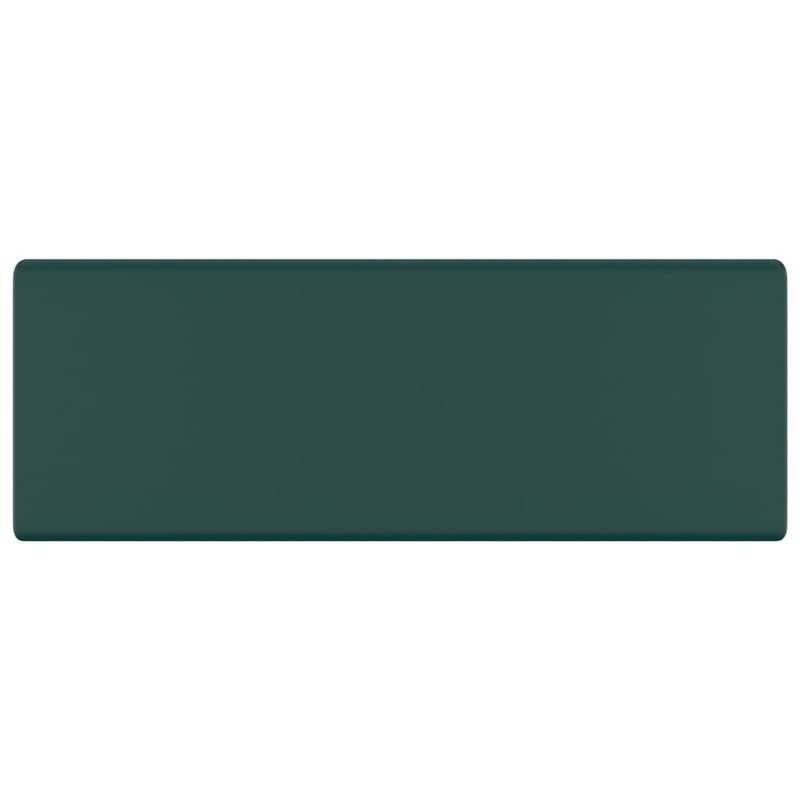 Load image into Gallery viewer, Vidaxl wastafel met overloop vierkant 41x41cm keramiek mat donkergroen