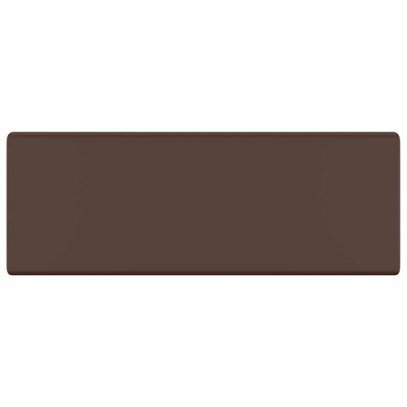 Load image into Gallery viewer, Vidaxl wastafel met overloop vierkant 41x41cm keramiek mat donkerbruin