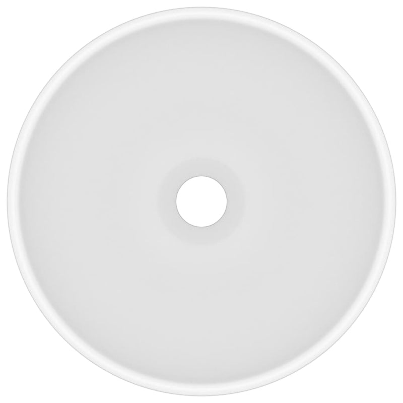 Load image into Gallery viewer, Vidaxl wastafel rond 32,5x14 cm keramiek matwit