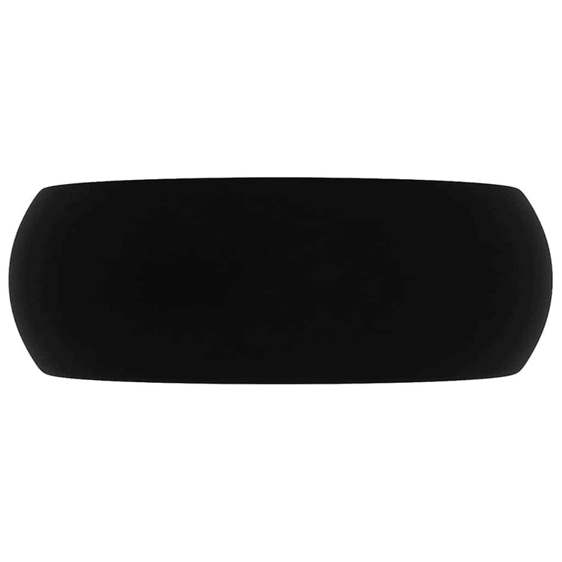 Load image into Gallery viewer, Vidaxl wastafel rond 40x15 cm keramiek matzwart