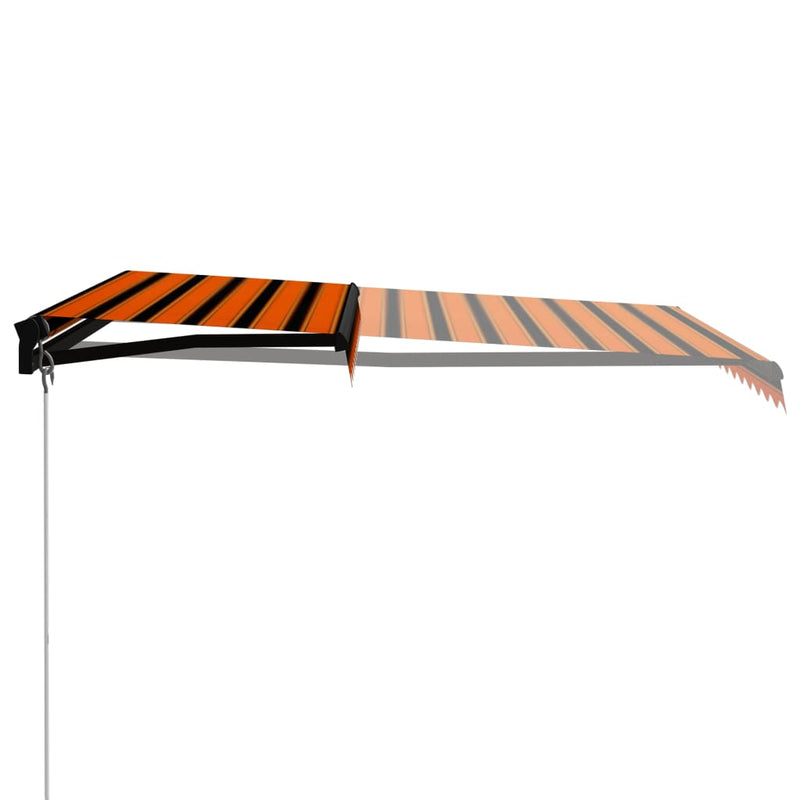 Load image into Gallery viewer, VidaXL Luifel handmatig uittrekbaar 350x250 cm oranje en bruin