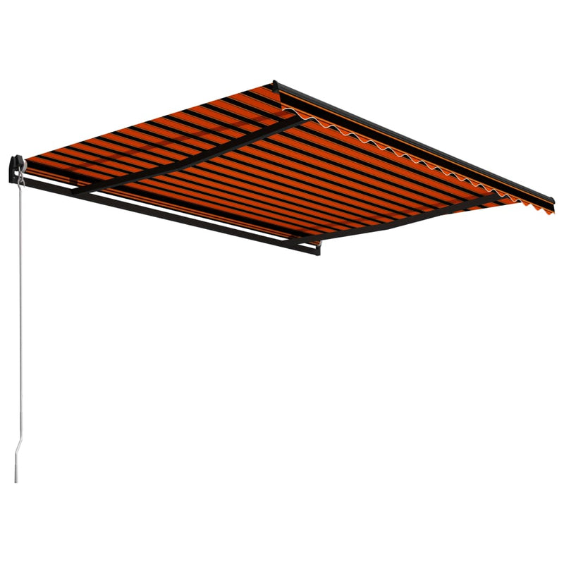 Load image into Gallery viewer, VidaXL Luifel handmatig uittrekbaar 400x300 cm oranje en bruin