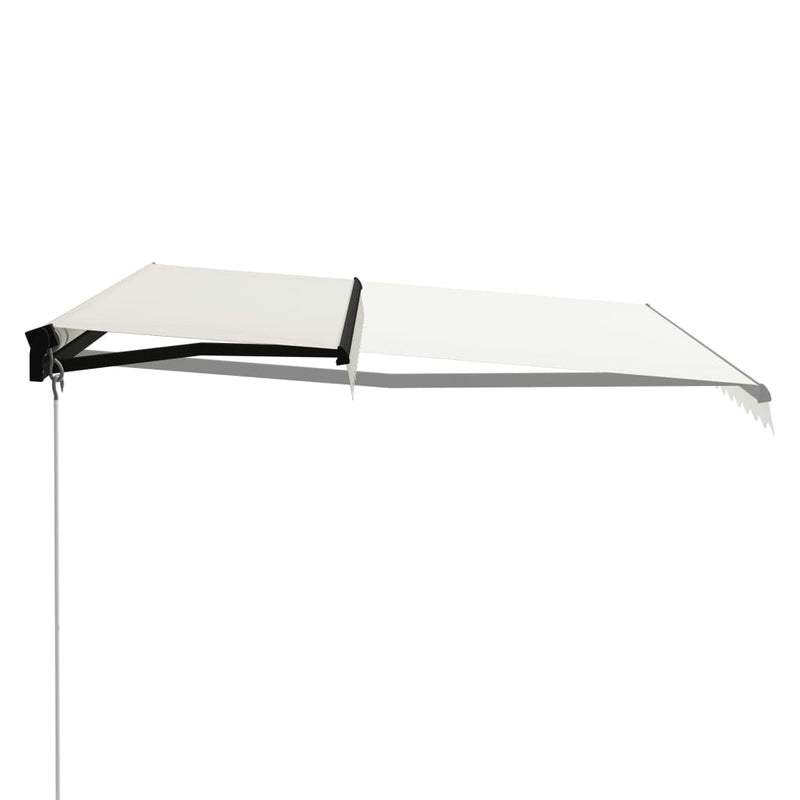 Load image into Gallery viewer, VidaXL Luifel handmatig uittrekbaar met LED 400x300 cm crème