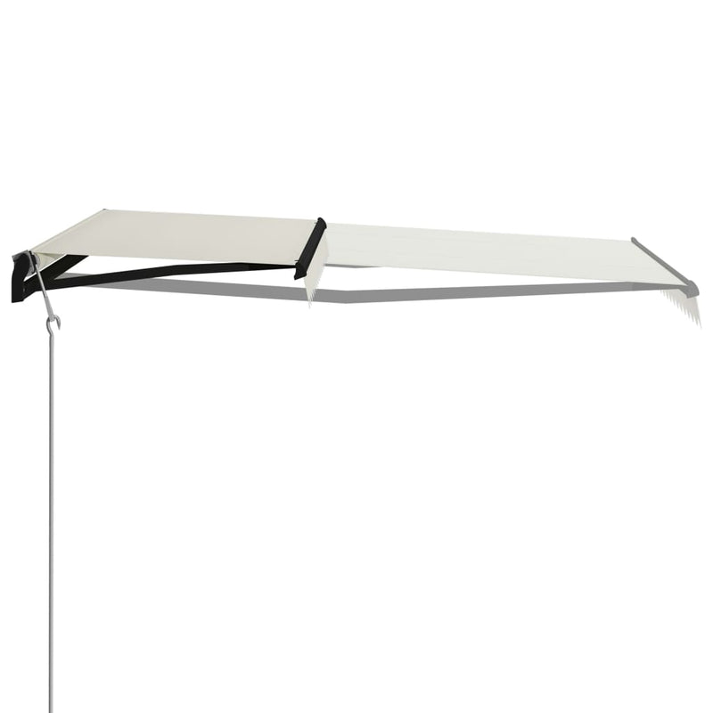 Load image into Gallery viewer, VidaXL Luifel uittrekbaar met windsensor en LED 400x300 cm crème