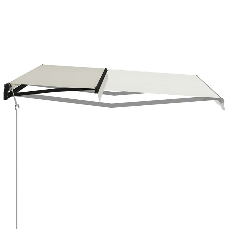 Load image into Gallery viewer, VidaXL Luifel uittrekbaar met windsensor en LED 600x300 cm crème