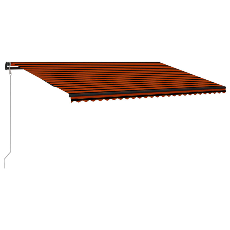 Load image into Gallery viewer, VidaXL Luifel uittrekbaar met windsensor LED 600x300 cm oranje bruin