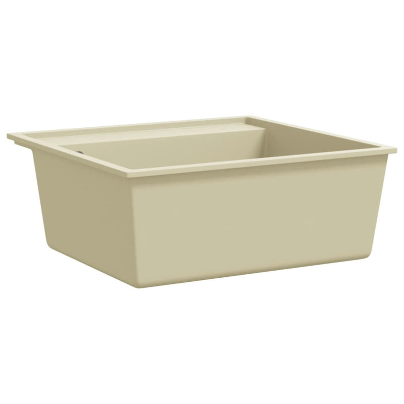 Afbeelding laden in galerijviewer, Vidaxl gootsteen met overloopgat graniet beige