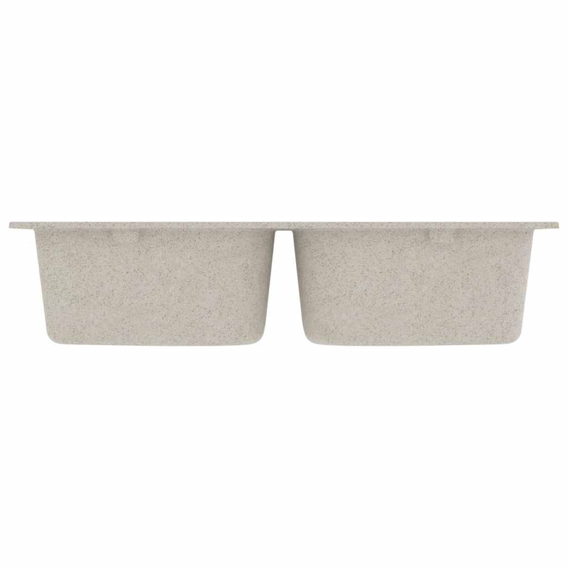 Load image into Gallery viewer, Vidaxl keukenwasbak beige 76 x 48 x 30 cm kwarts en hars