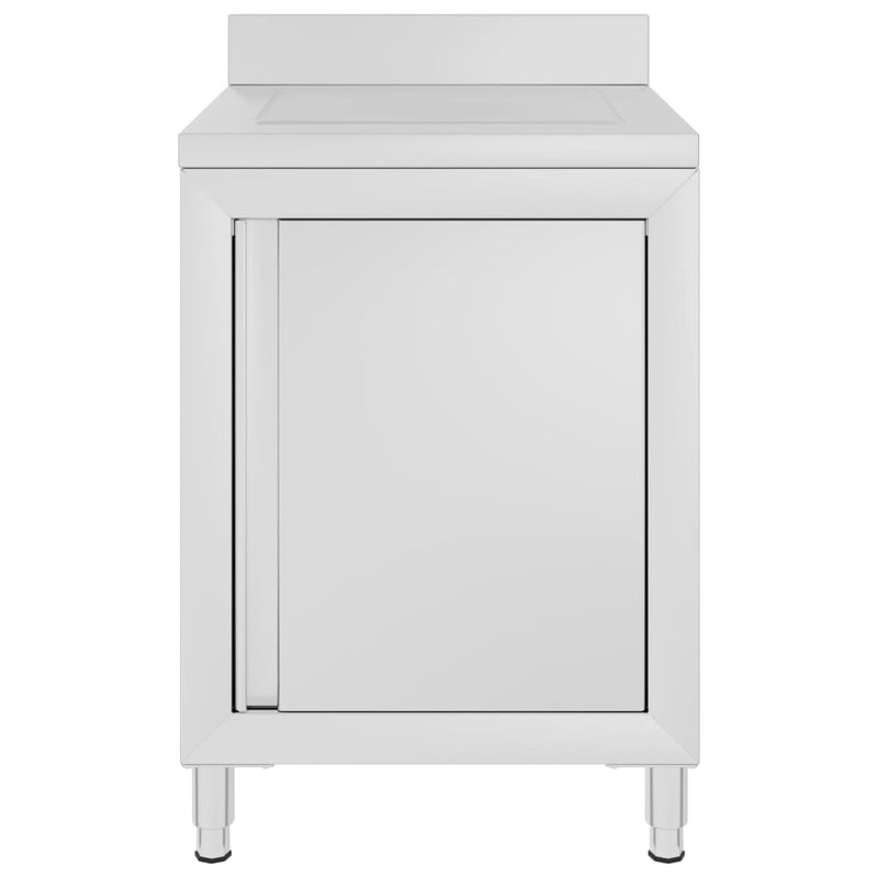 Load image into Gallery viewer, Vidaxl keukenkast met afdruipplaat commercieel roestvrij staal