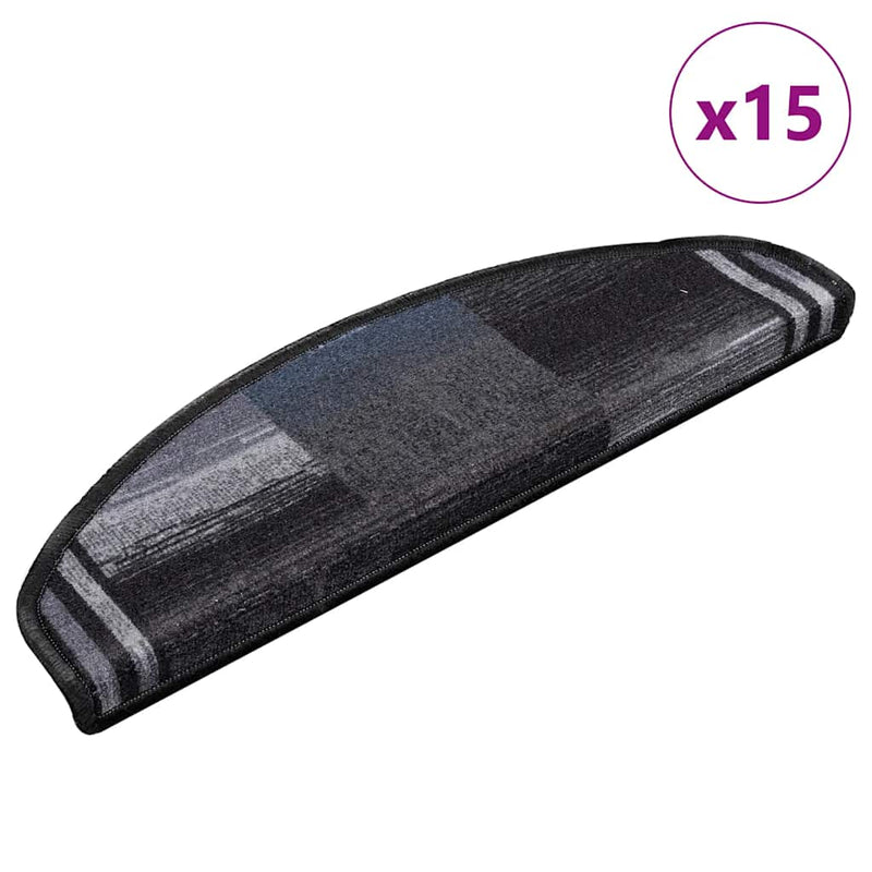 Load image into Gallery viewer, Vidaxl trapmatten zelfklevend 15 st 65x21x4 cm zwart en grijs
