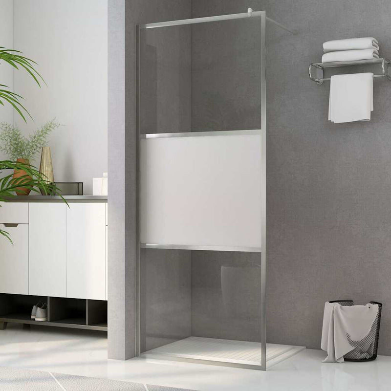 Load image into Gallery viewer, Vidaxl inloopdouchewand halfmat 100x195 cm esg-glas