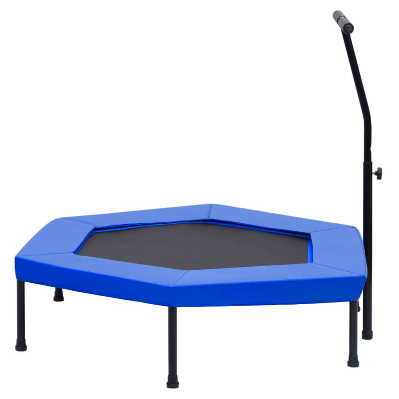 Load image into Gallery viewer, VidaXL Fitnesstrampoline met handgreep veiligheidsmat zeshoekig 122 cm
