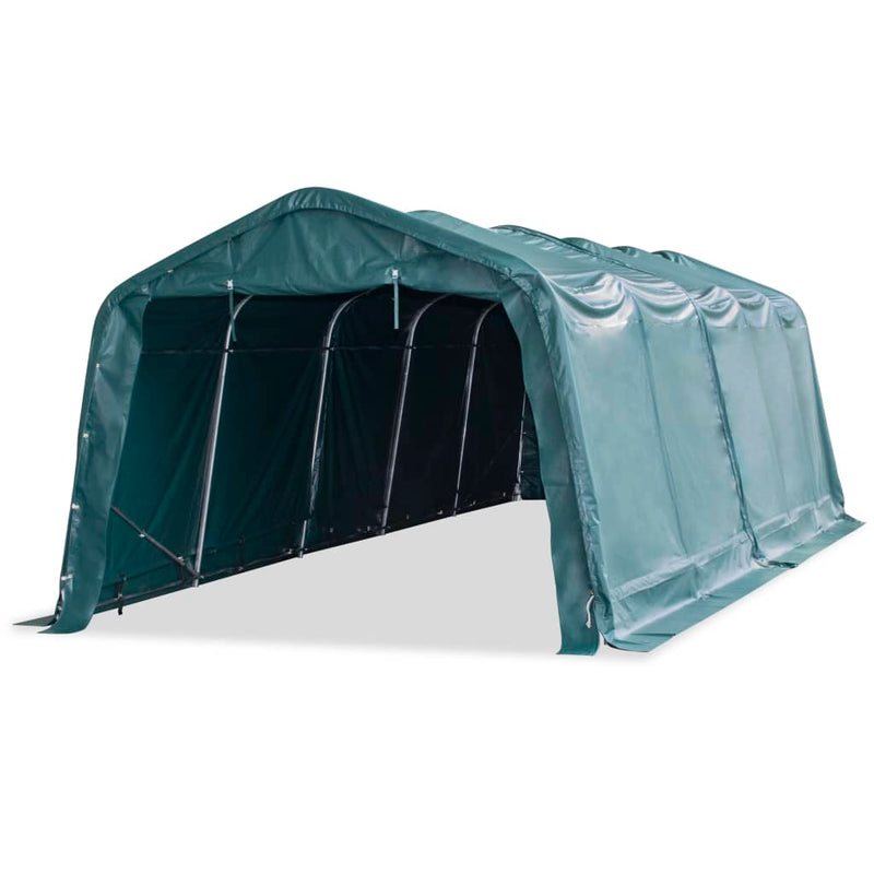 Load image into Gallery viewer, VidaXL Veetent verwijderbaar 550 g m² 3,3x8 m PVC donkergroen