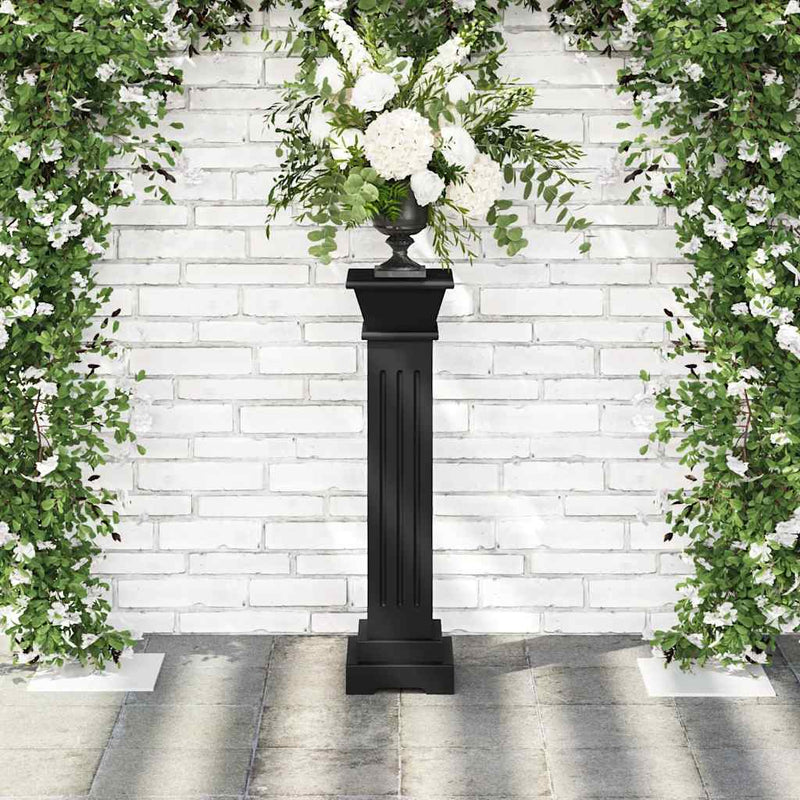 Load image into Gallery viewer, Vidaxl plantenstandaard klassieke zuil vierkant 17x17x66 cm mdf zwart