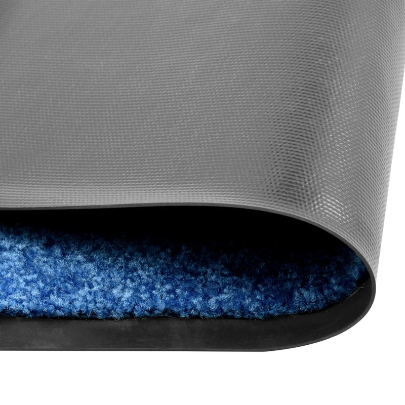 Load image into Gallery viewer, Vidaxl deurmat wasbaar 90x150 cm blauw