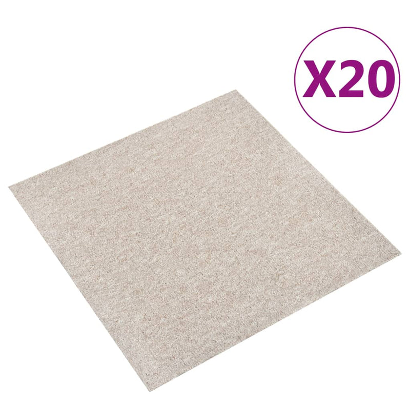 Load image into Gallery viewer, Vidaxl tapijttegels 20 st 5 m² 50x50 cm lichtbeige