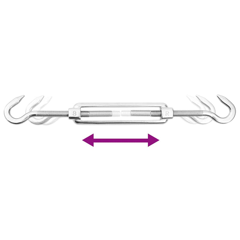 Load image into Gallery viewer, Vidaxl 9-delige zonneschermaccessoireset roestvrij staal