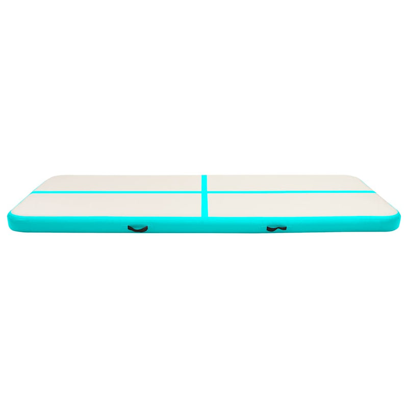 Load image into Gallery viewer, Vidaxl gymnastiekmat met pomp opblaasbaar 400x100x20 cm pvc groen