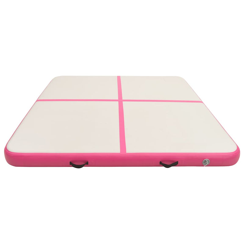 Load image into Gallery viewer, Vidaxl gymnastiekmat met pomp opblaasbaar 200x200x20 cm pvc roze