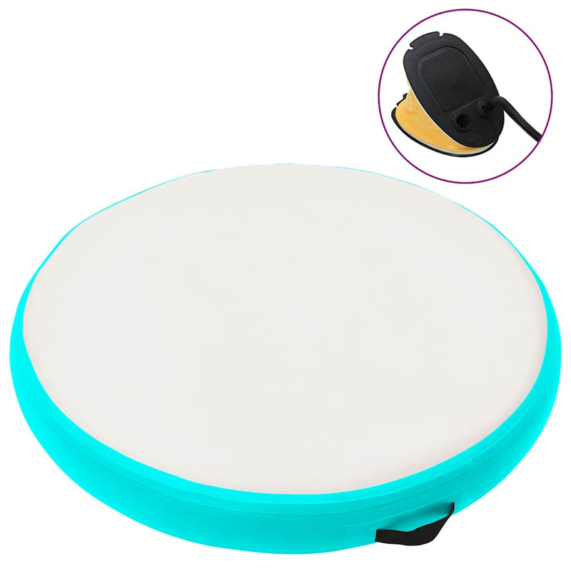 Load image into Gallery viewer, Vidaxl gymnastiekmat met pomp opblaasbaar 100x100x10 cm pvc groen
