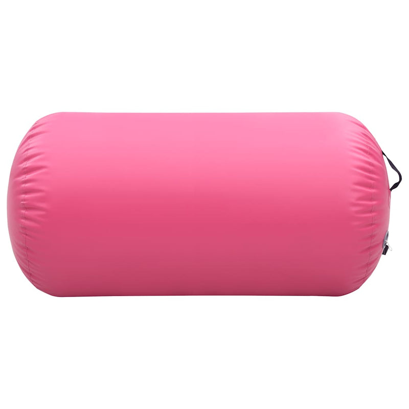 Load image into Gallery viewer, Vidaxl gymnastiekrol met pomp opblaasbaar 120x75 cm pvc roze