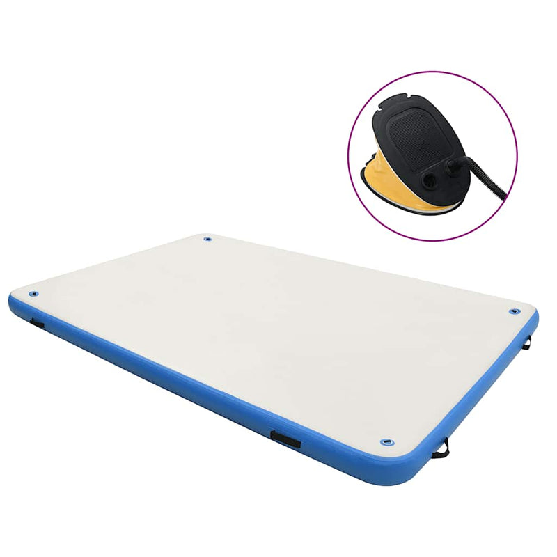 Load image into Gallery viewer, Vidaxl vlot opblaasbaar 300x150x15 cm blauw en wit