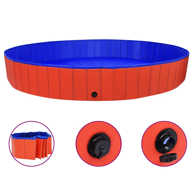 Load image into Gallery viewer, Vidaxl hondenzwembad inklapbaar 300x40 cm pvc rood