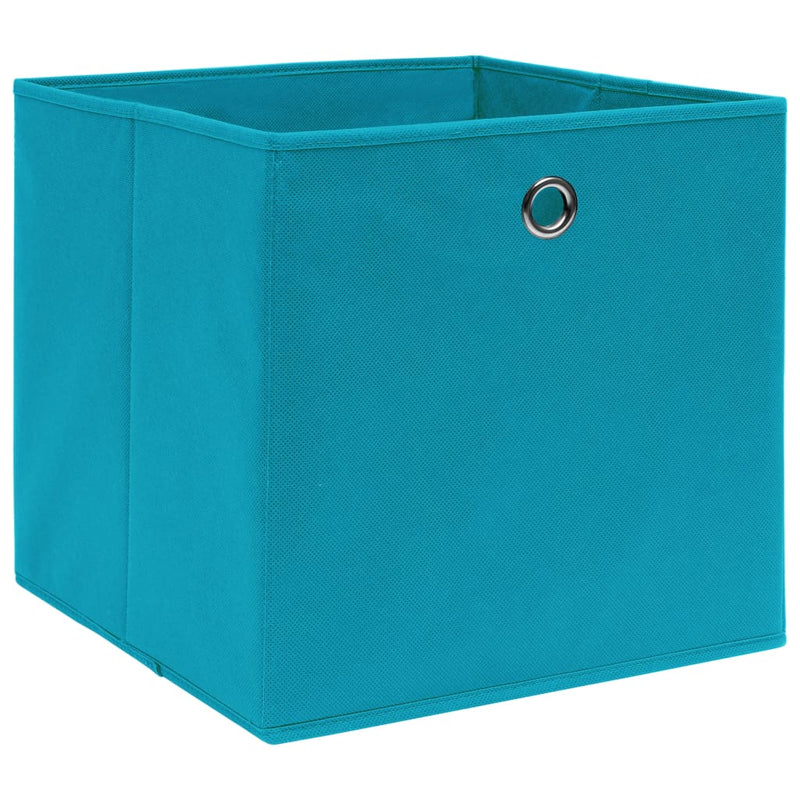 Load image into Gallery viewer, Vidaxl opbergboxen 4 st 28x28x28 cm nonwoven stof babyblauw
